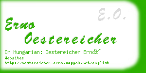 erno oestereicher business card